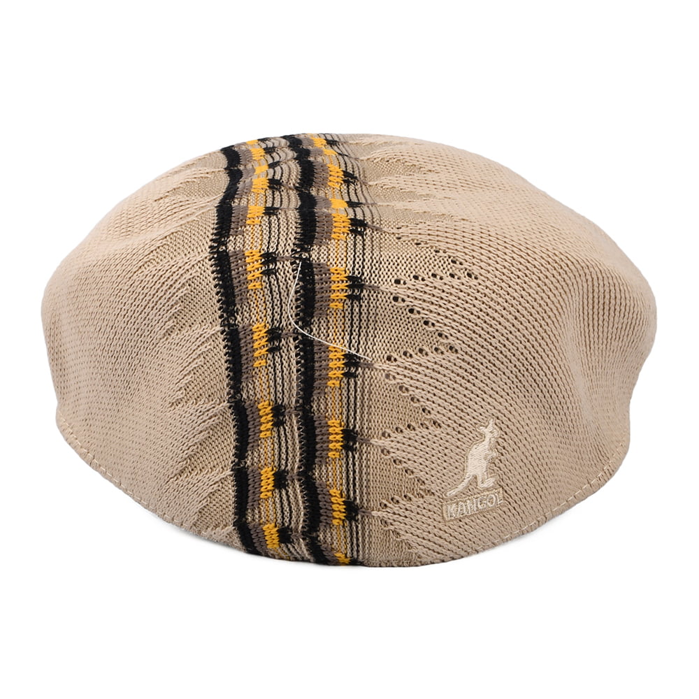 Casquette Plate Argyle Stripe 504 Special beige KANGOL