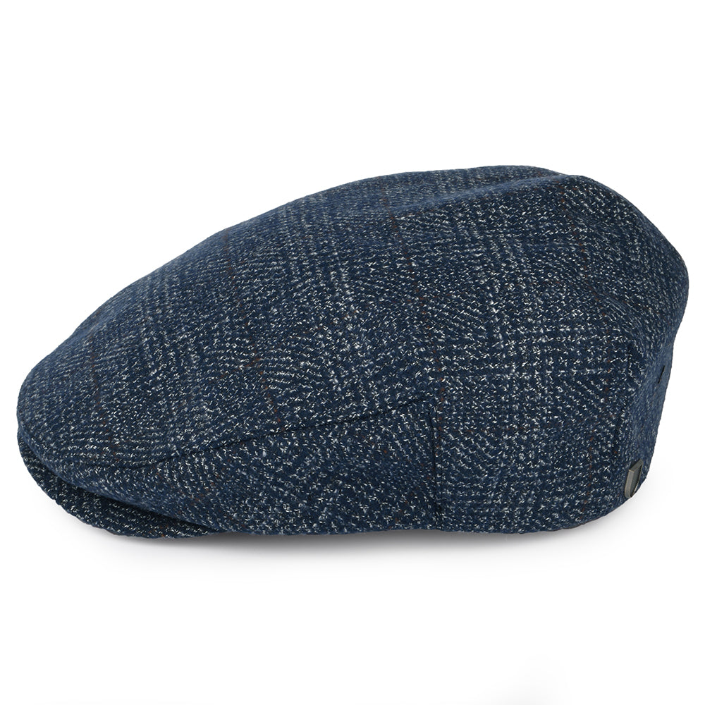 Casquette Plate à Carreaux Hooligan bleu marine-blanc cassé BRIXTON