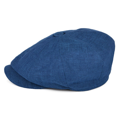 Casquette Gavroche en Lin Alfie bleu FAILSWORTH