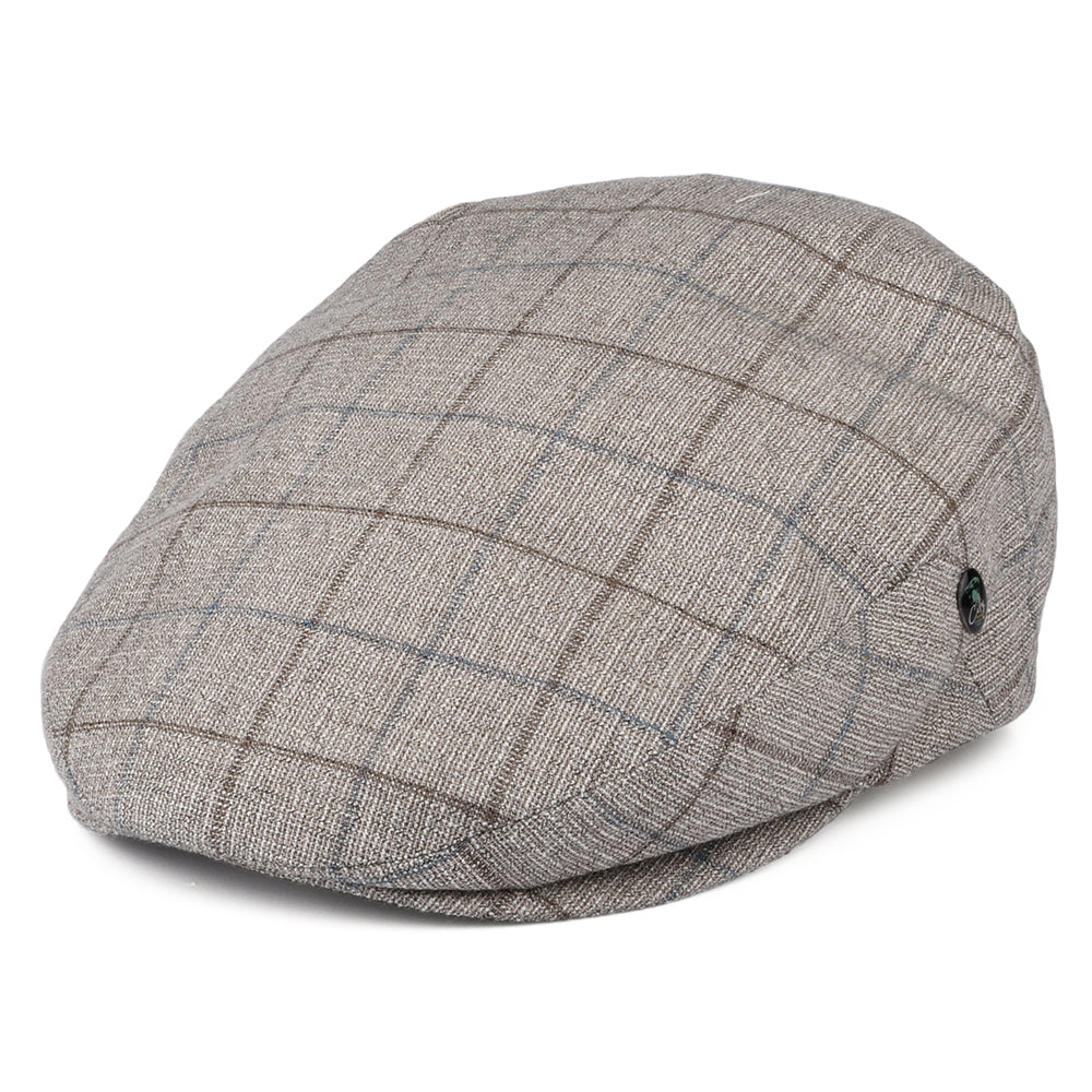 Casquette Plate à Carreaux marron clair CITY SPORT