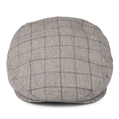 Casquette Plate à Carreaux marron clair CITY SPORT