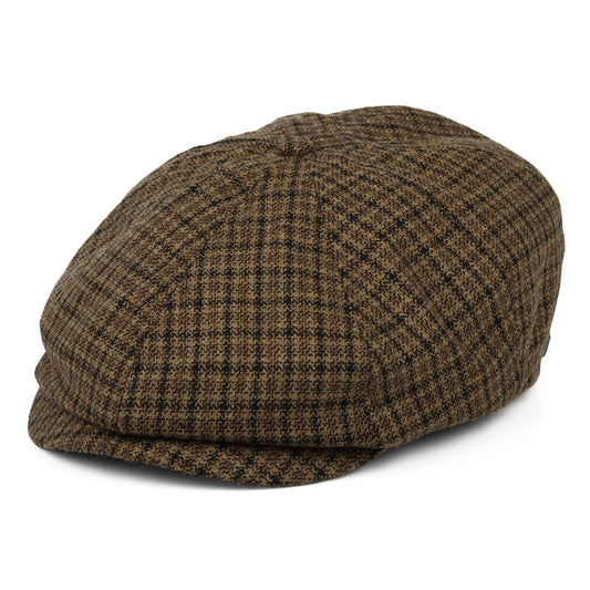 Casquette Gavroche Pied-de-Poule Brood caramel-noir BRIXTON
