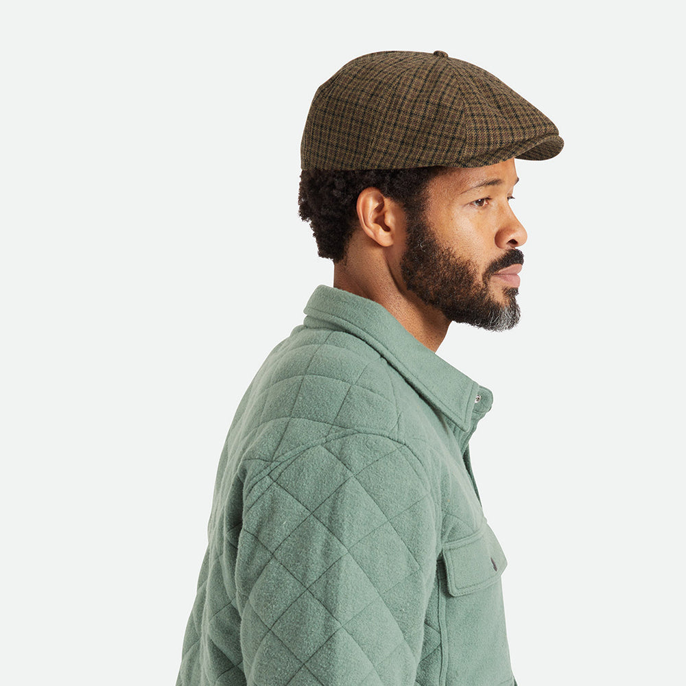 Casquette Gavroche Pied-de-Poule Brood caramel-noir BRIXTON