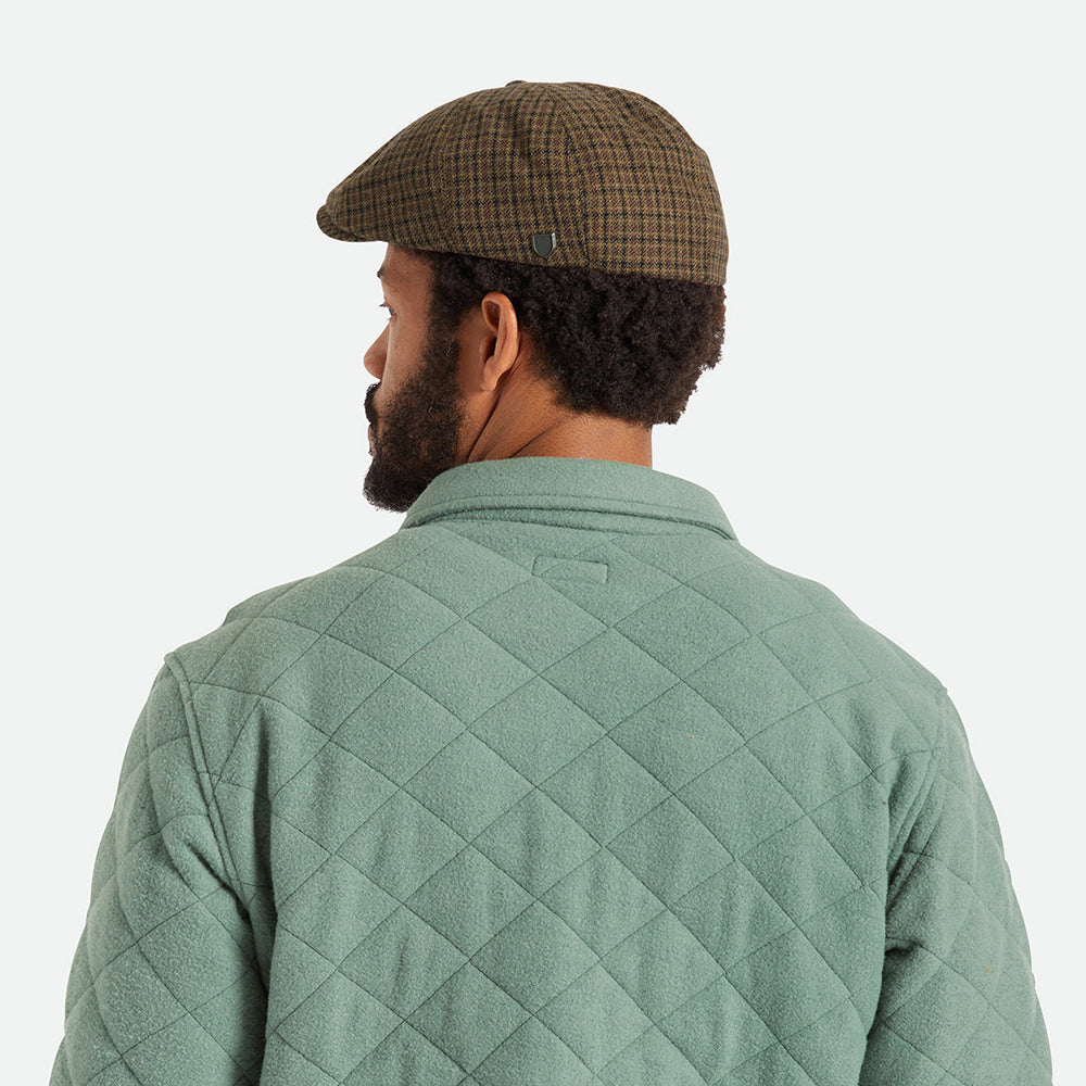 Casquette Gavroche Pied-de-Poule Brood caramel-noir BRIXTON