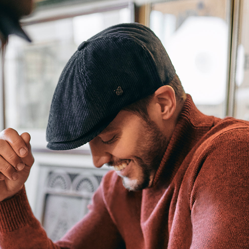 Casquette Gavroche en Velours Côtelé Hudson ardoise FAILSWORTH