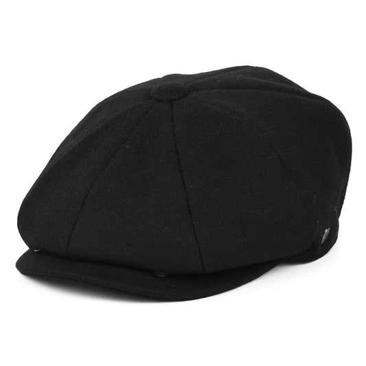 Casquette Gavroche en Laine Melton noir JAXON & JAMES