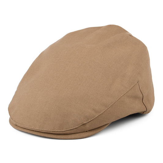 Casquette Plate en Coton et Lin Balmoral camel CHRISTYS
