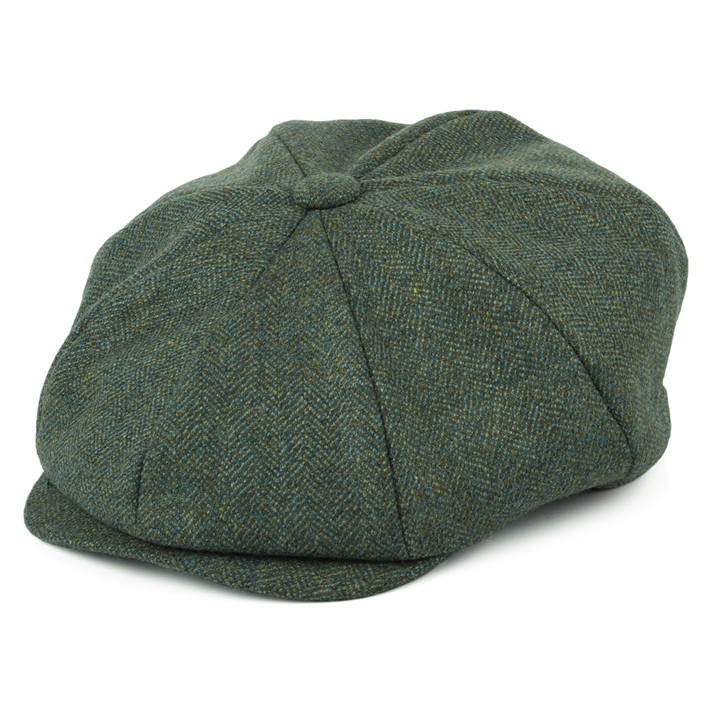 Casquette Gavroche à 8 Pans en Tweed Lovat Teviot forêt CHRISTYS