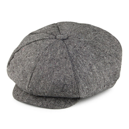 Casquette Gavroche La Grosse Pomme en Tweed Chiné noir JAXON & JAMES