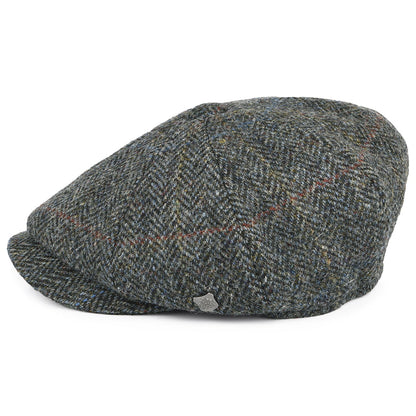 Casquette Gavroche en HARRIS TWEED à Chevrons Carloway mélange de gris FAILSWORTH