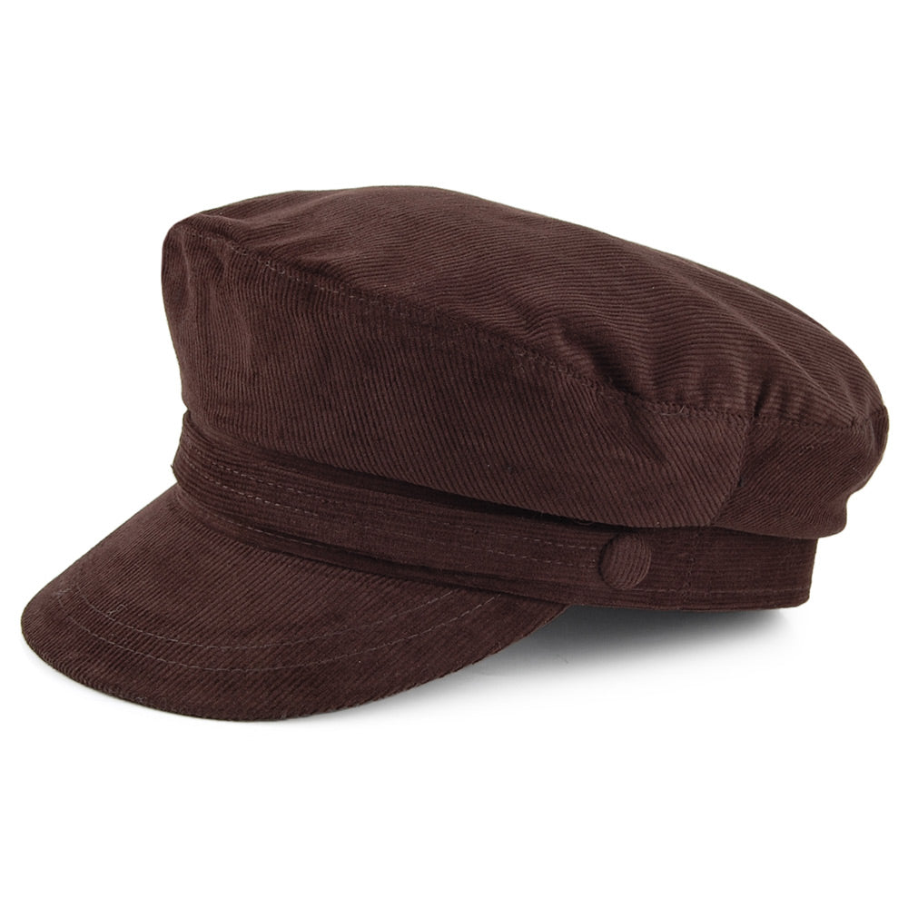 Casquette de Marin en Velours Côtelé marron JAXON & JAMES