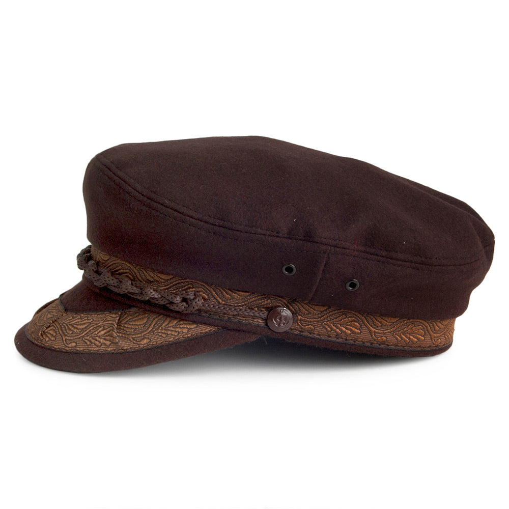 Casquette de Marin en Laine Classic marron JAXON & JAMES