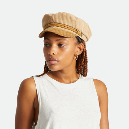 Casquette de Marin en Velours Côtelé bronze-sable BRIXTON