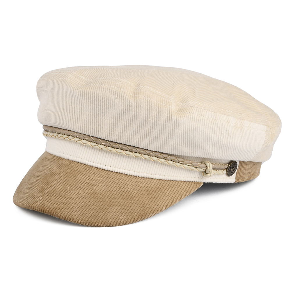 Casquette de Marin en Coton Velours Côtelé Ashland beige-marron clair BRIXTON