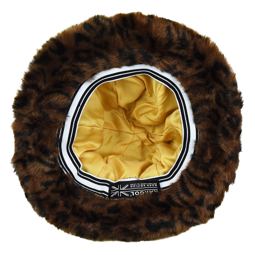 Chapeau Bob en Fausse Fourrure Casual léopard KANGOL