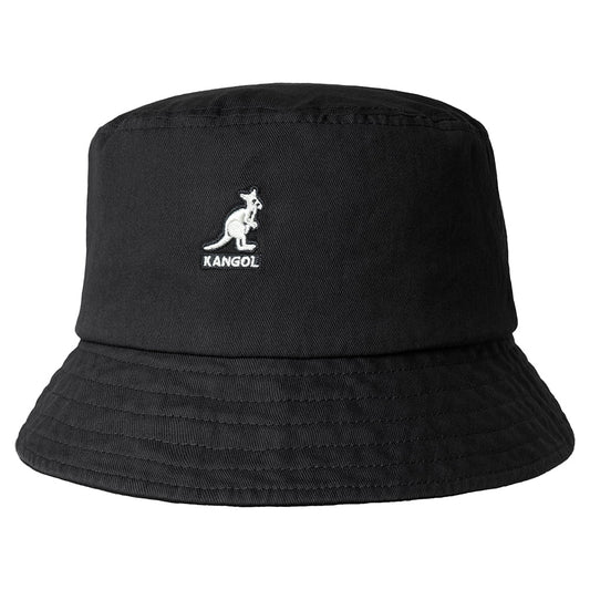 Chapeau Bob en Coton Délavé noir KANGOL