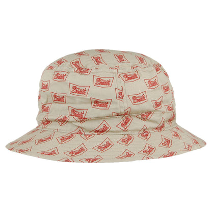 Chapeau Bob en Coton Stith crème-cardinal BRIXTON