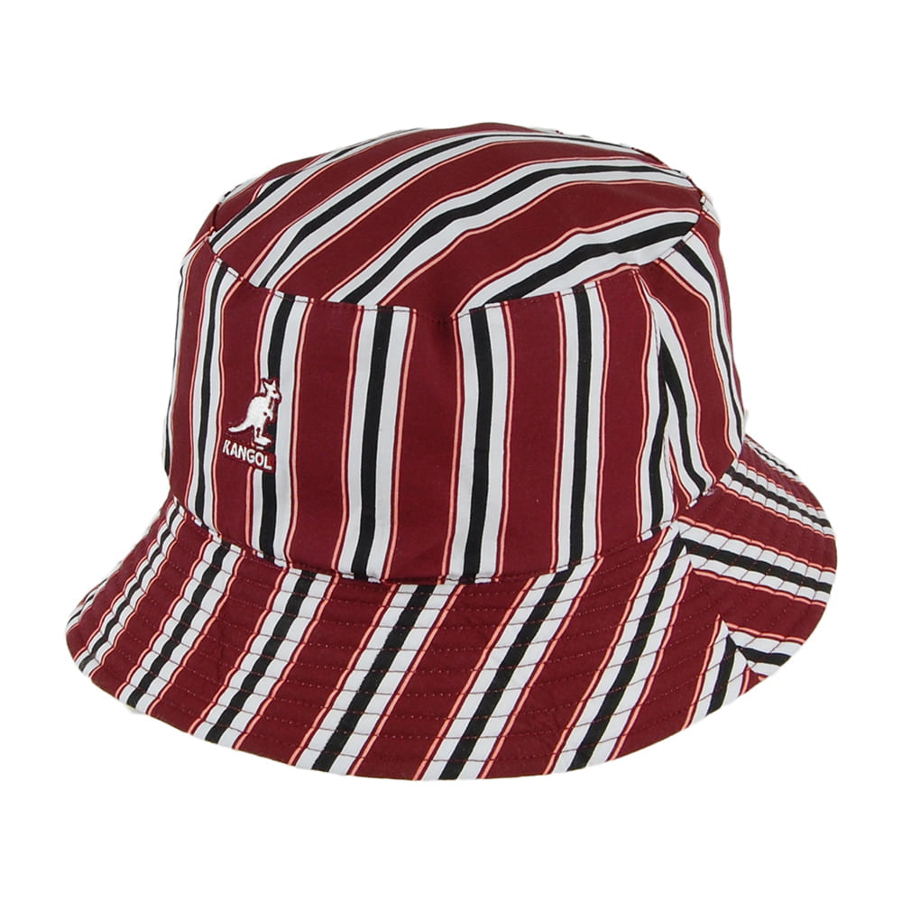 Chapeau Bob Réversible à Motif Double mélange de bordeaux KANGOL