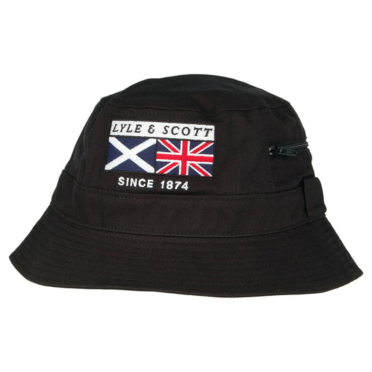 Chapeau Bob Heritage Zip noir LYLE & SCOTT