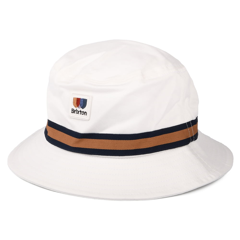 Chapeau Bob en Coton Sergé Pliable Alton blanc cassé BRIXTON