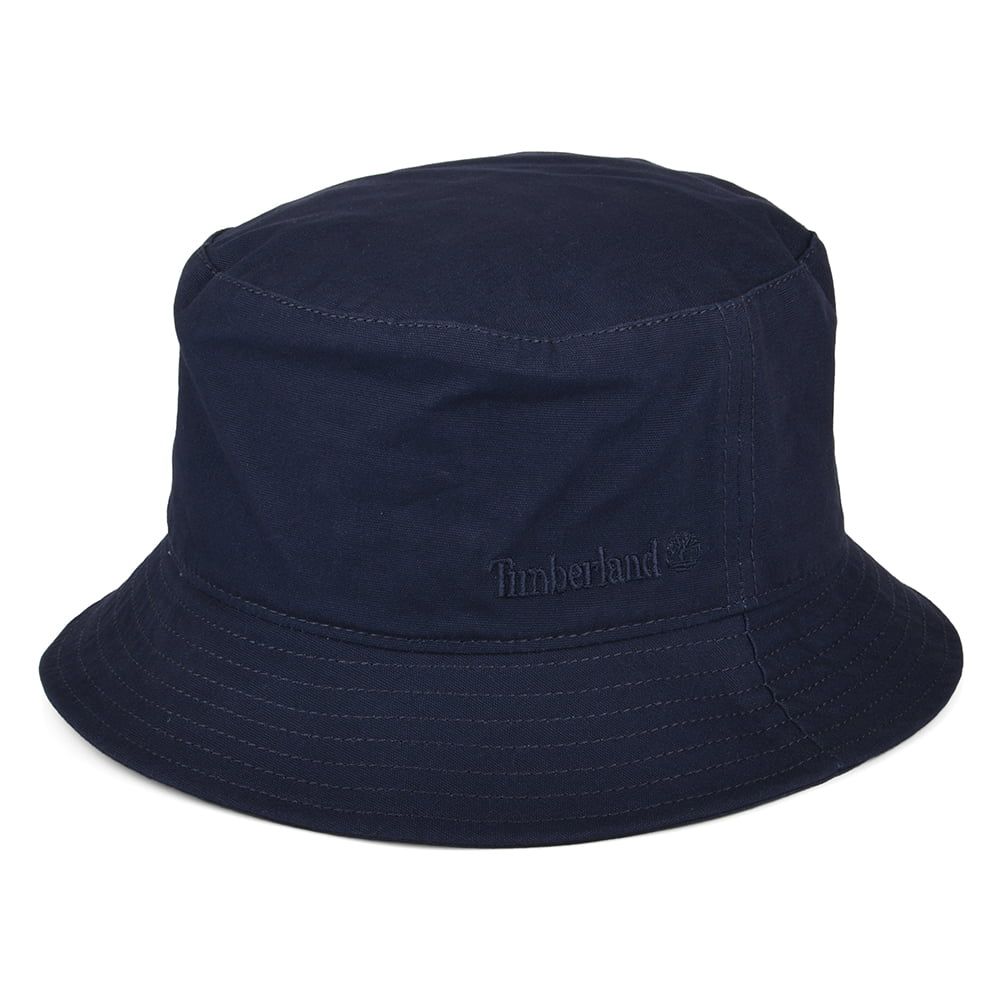 Chapeau Bob en Toile de Coton Peau de Pêche bleu marine TIMBERLAND