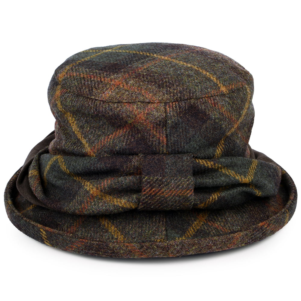 Chapeau Bob en Laine Britannique Tartan vert-multi FAILSWORTH