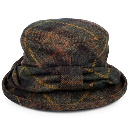 Chapeau Bob en Laine Britannique Tartan vert-multi FAILSWORTH