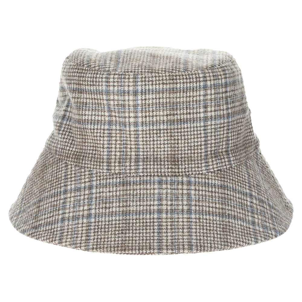 Chapeau Bob à Carreaux Morelia marron-bleu SCALA