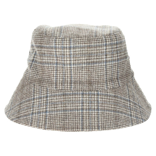 Chapeau Bob à Carreaux Morelia marron-bleu SCALA