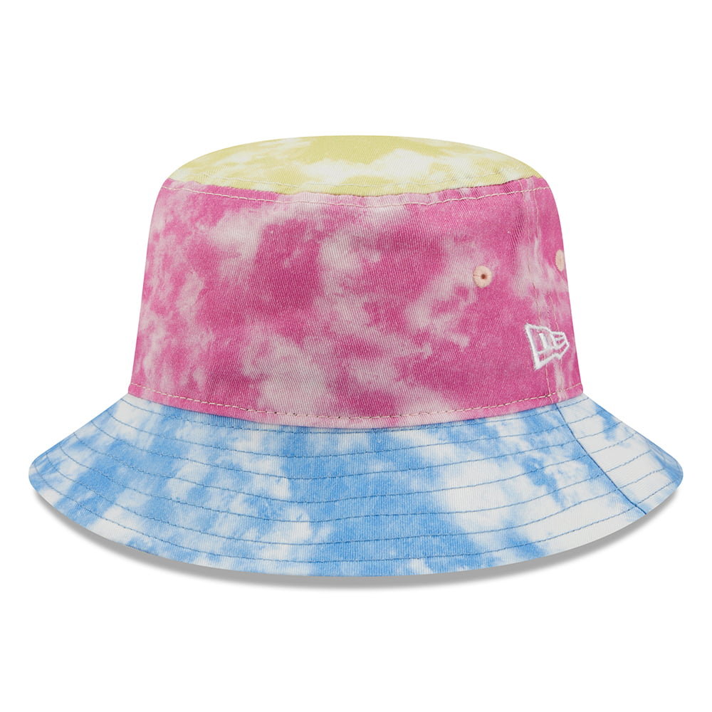 Chapeau Bob Femme Tie Dye Fuselé bleu-rose-jaune NEW ERA