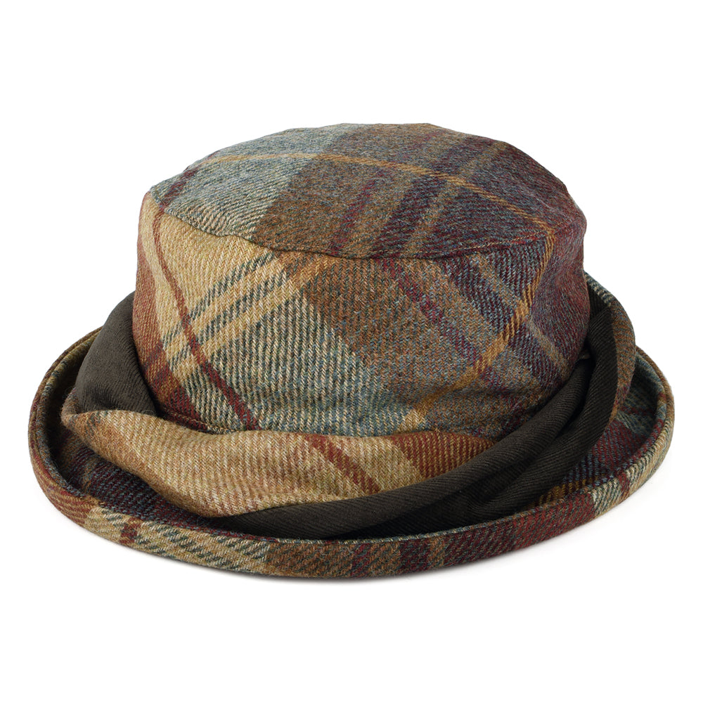 Chapeau Bob en Laine Britannique Tartan moutarde-multi FAILSWORTH