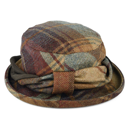Chapeau Bob en Laine Britannique Tartan moutarde-multi FAILSWORTH