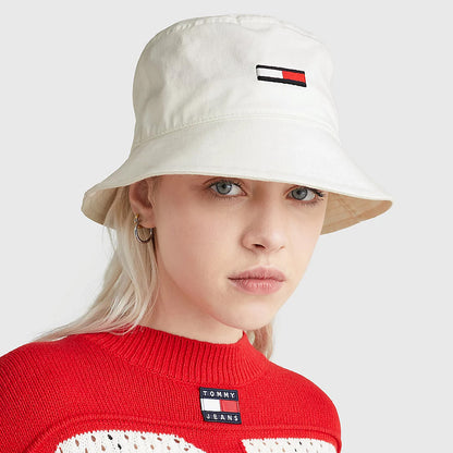 Chapeau Bob en Coton Bio TJW Flag ecru TOMMY HILFIGER