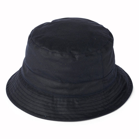 Chapeau Bob en Coton Ciré Britannique bleu marine FAILSWORTH