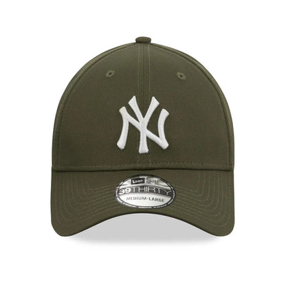 Casquette 39THIRTY MLB League Essential New York Yankees olive-blanc NEW ERA