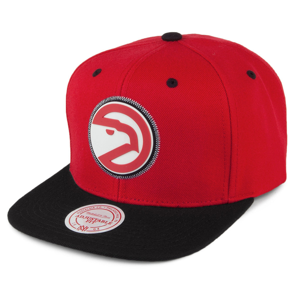 Casquette Snapback Zig Zag Atlanta Hawks rouge-noir MITCHELL & NESS