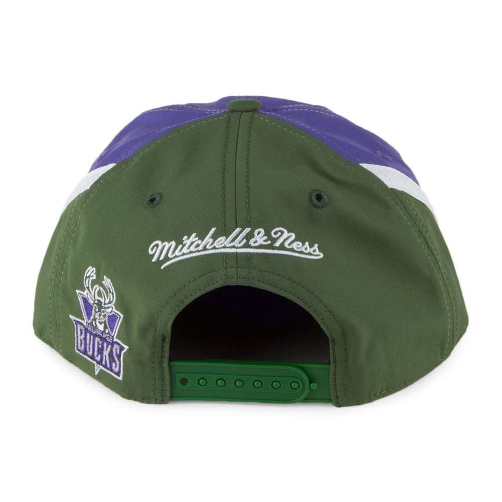 Casquette Snapback Anorak Milwaukee Bucks violet-vert MITCHELL & NESS