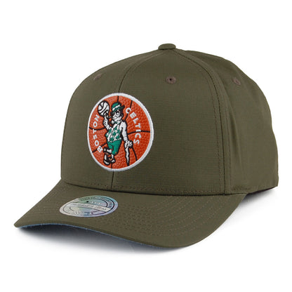 Casquette Snapback Ripstop Battle Boston Celtics vert militaire MITCHELL & NESS