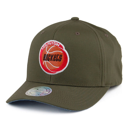 Casquette Snapback Ripstop Battle Houston Rockets vert militaire MITCHELL & NESS