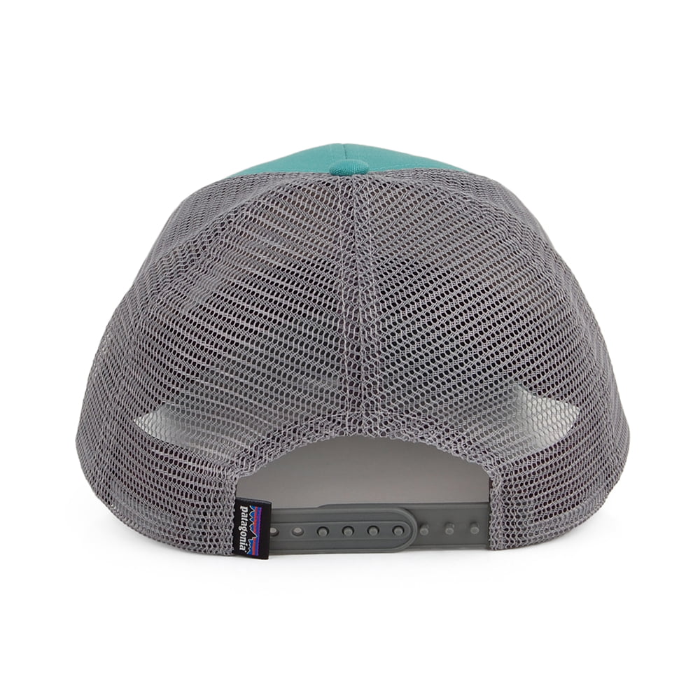 Casquette Trucker en Coton Bio Protect Your Peaks vert aqua PATAGONIA