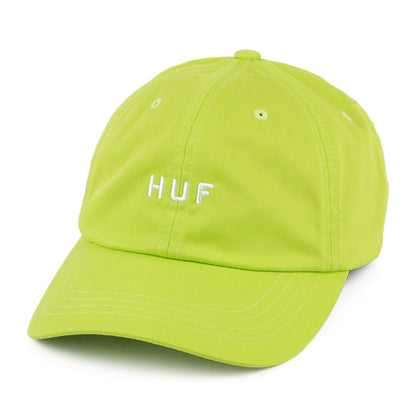 Casquette à Visière Incurvée en Coton Original Logo citron vert HUF