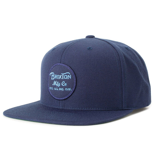 Casquette Snapback en Coton Wheeler bleu marine délavé BRIXTON