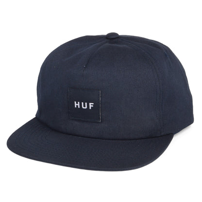 Casquette Snapback Non Structurée Box Logo bleu marine HUF