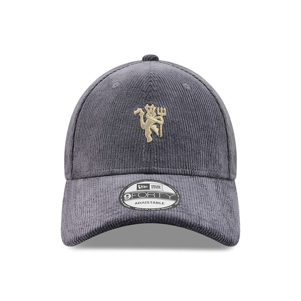 Casquette en Velours Côtelé 9FORTY Manchester United ardoise NEW ERA