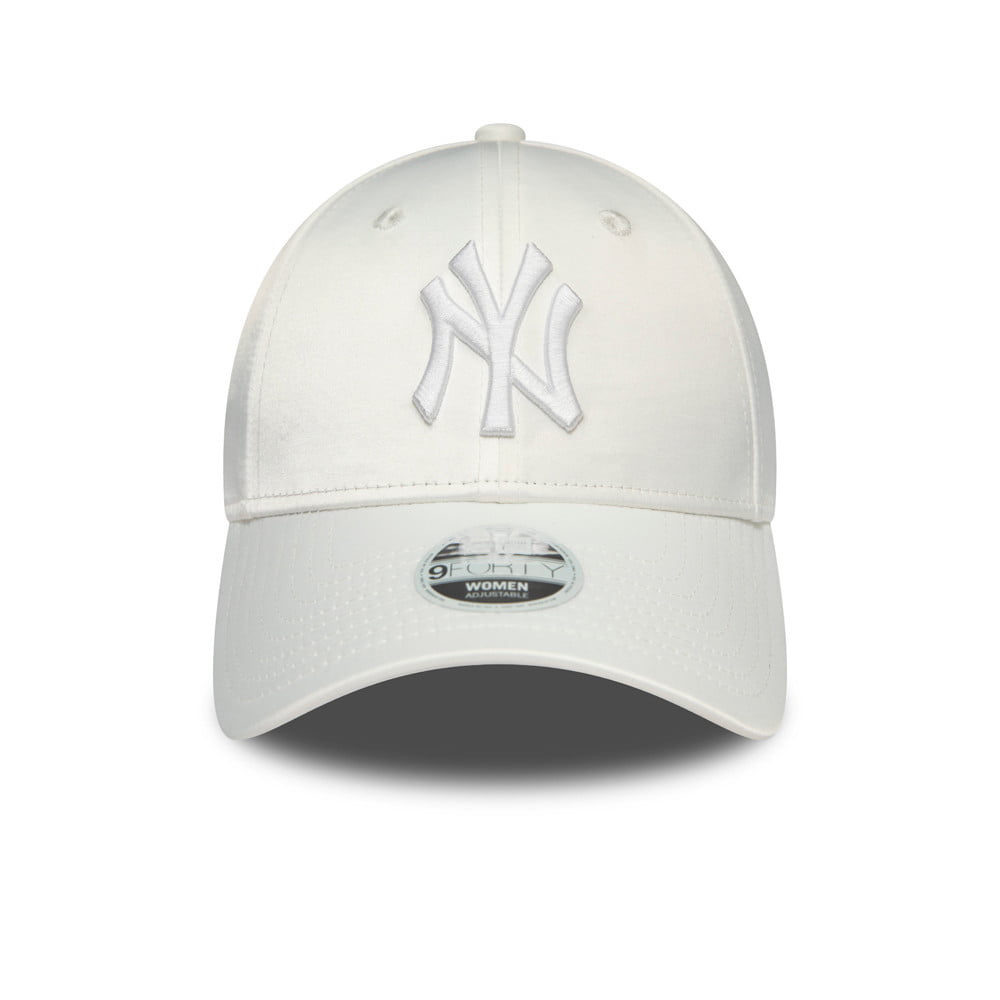 Casquette Femme 9FORTY MLB Satin New York Yankees blanc NEW ERA