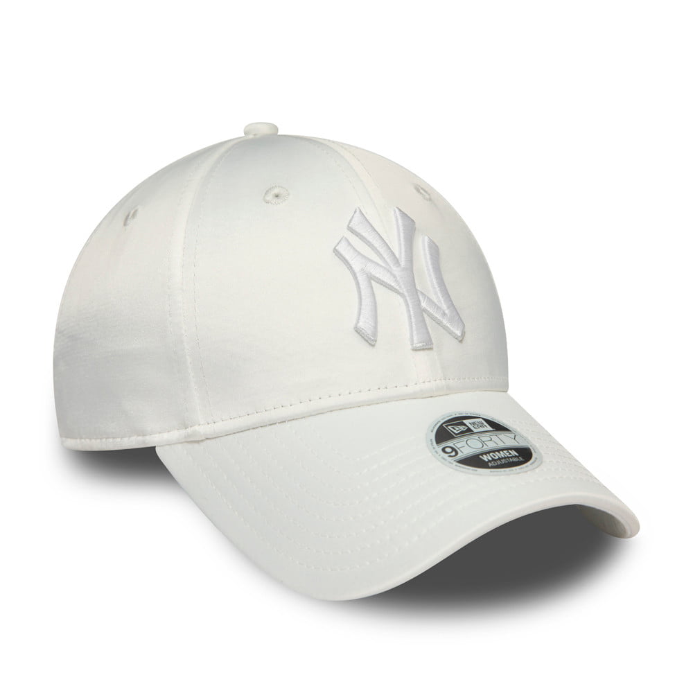 Casquette Femme 9FORTY MLB Satin New York Yankees blanc NEW ERA