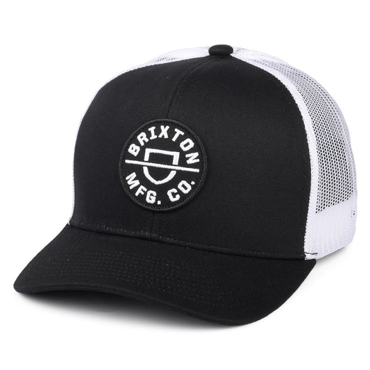 Casquette Trucker en Maille Crest MP noir-blanc BRIXTON