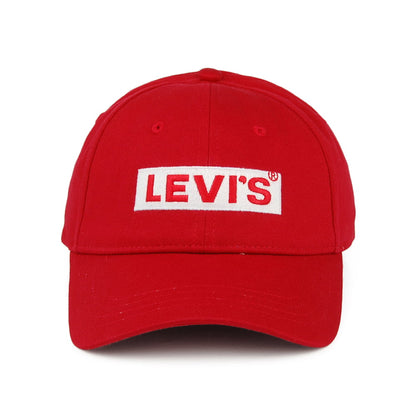 Casquette Box Tab rouge avec étiquette vierge LEVI'S