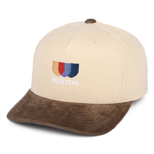 Casquette Snapback en Velours Côtelé Alton MP beige-marron BRIXTON