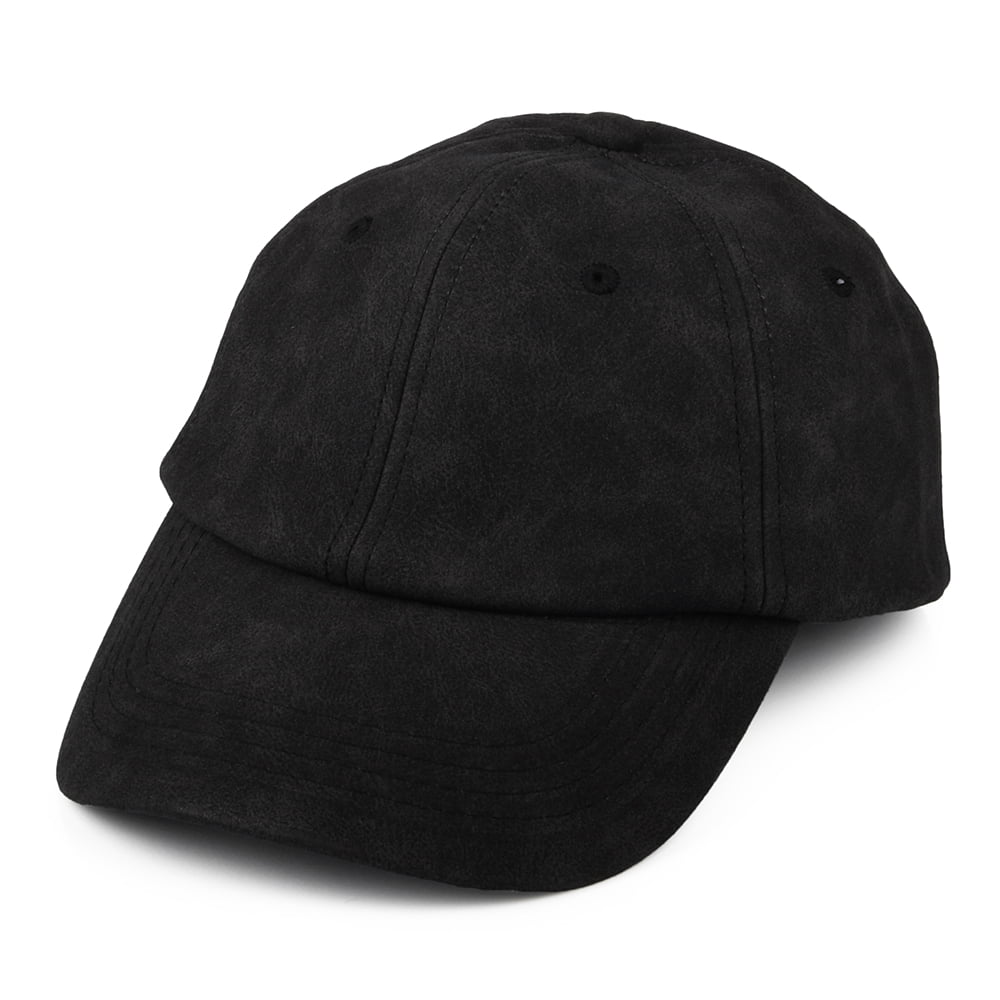 Casquette Non Structurée En Simili-Cuir Vieilli noir DORFMAN PACIFIC